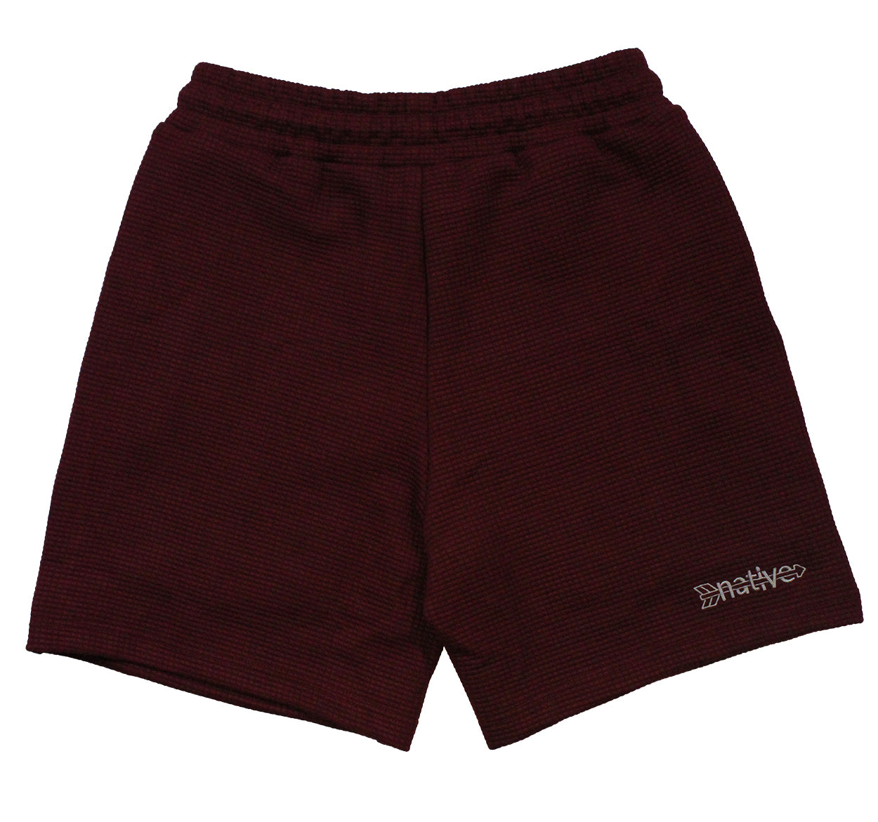 waffle shorts in cranberry