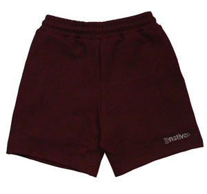 waffle shorts in cranberry