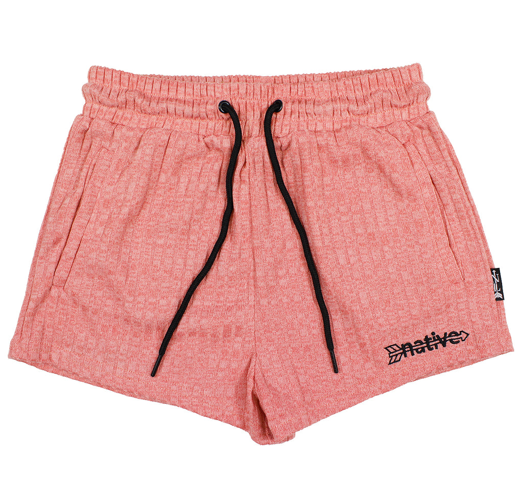 corduroy knit shorties in watermelon