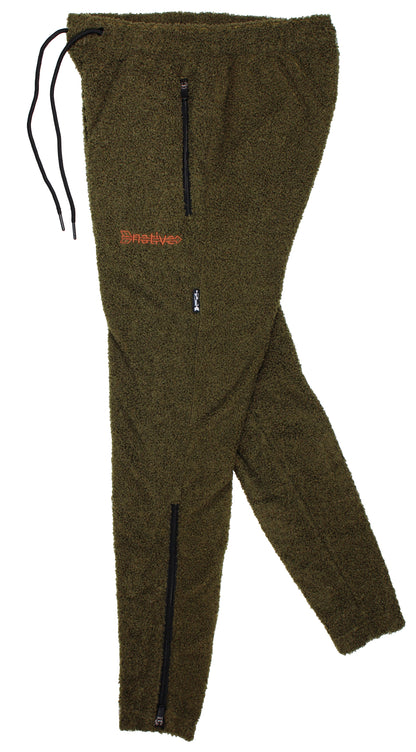 sherpa soccer sweats in army green