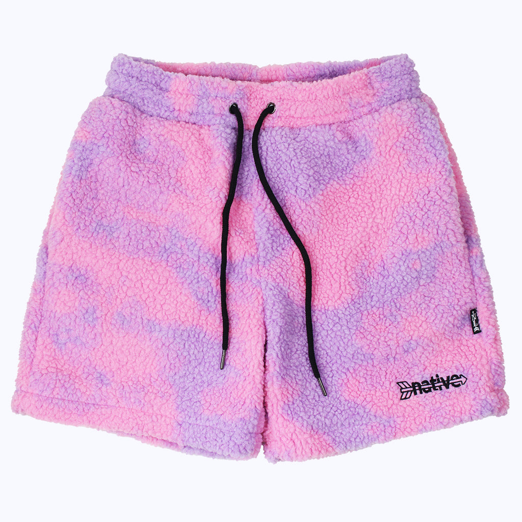 camo sherpa shorts in lucid dreams