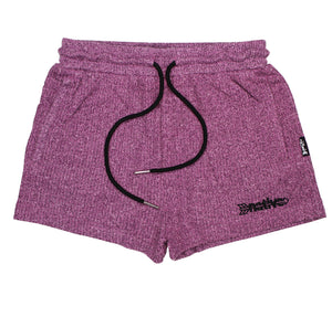 corduroy knit shorties in grape