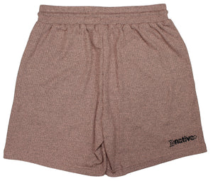 knit shorts in rose gold