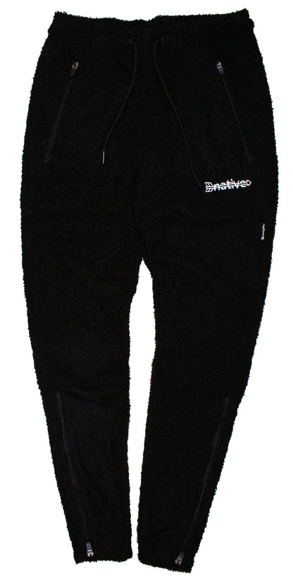 sherpa soccer sweats in black