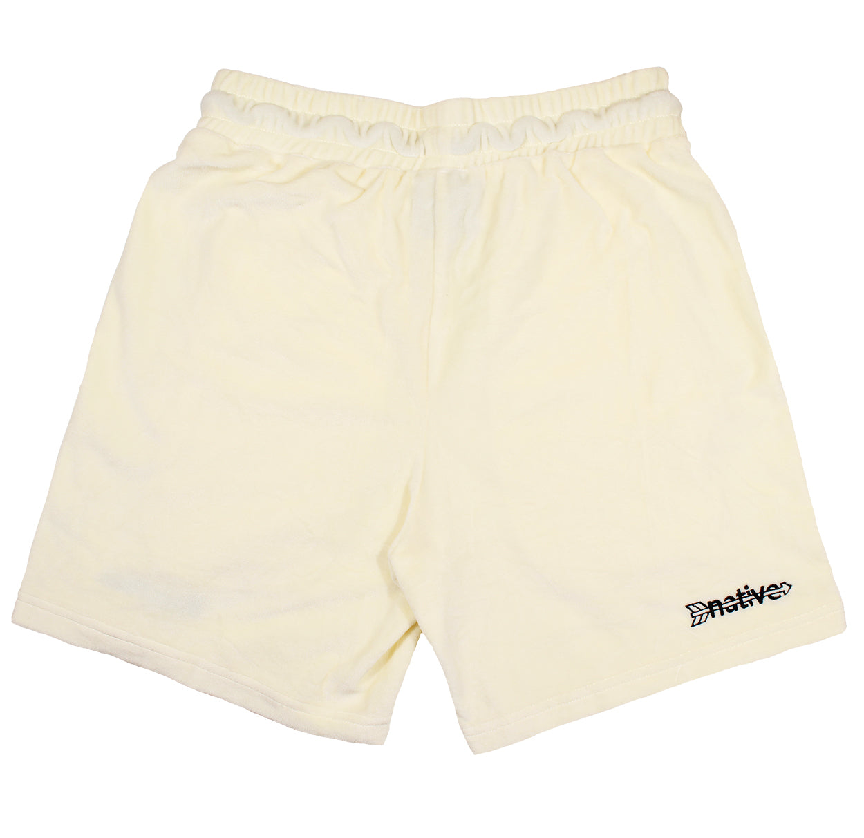 velour shorts in vanilla