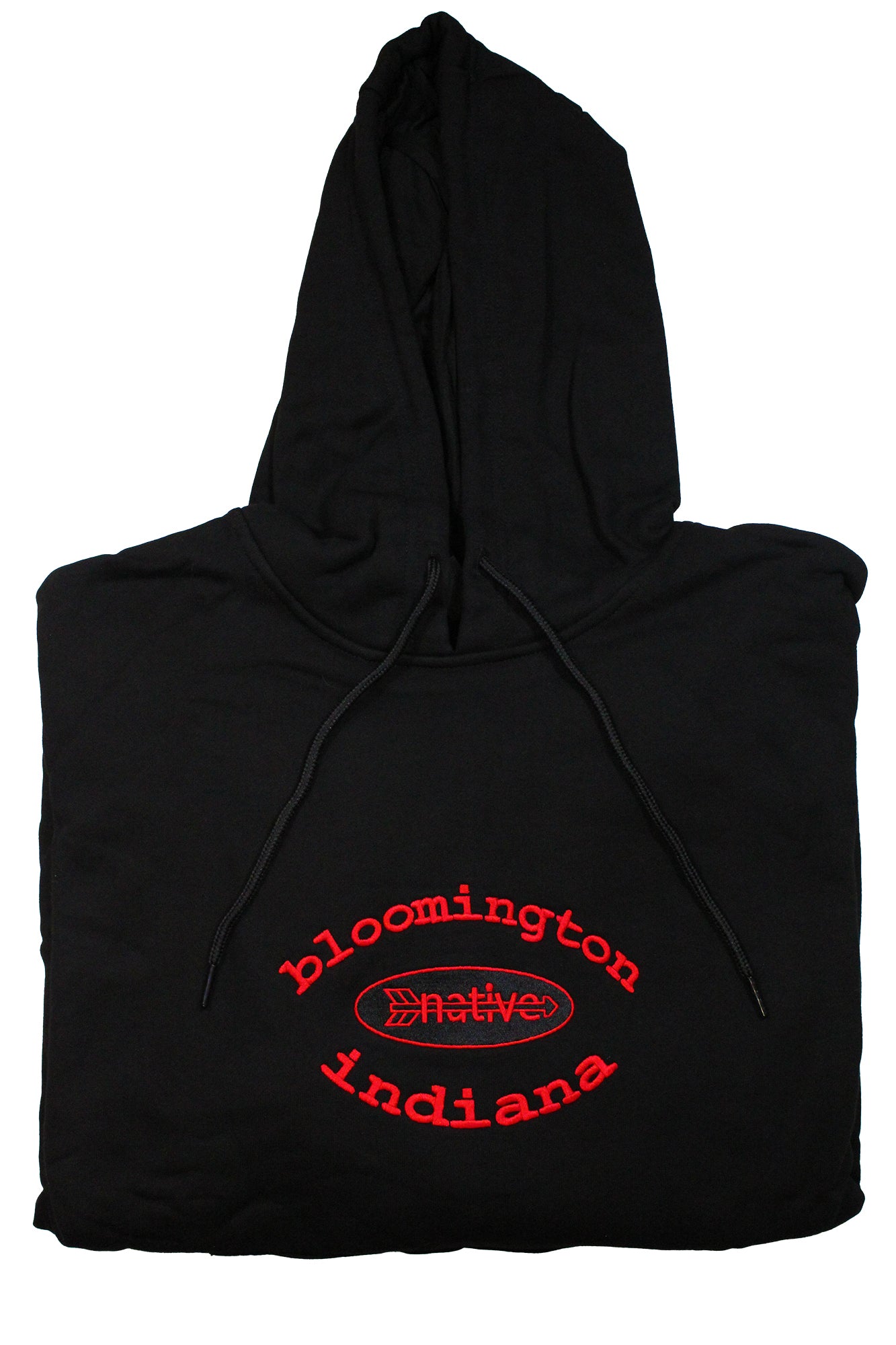 oversized bloom hoodie in black/red