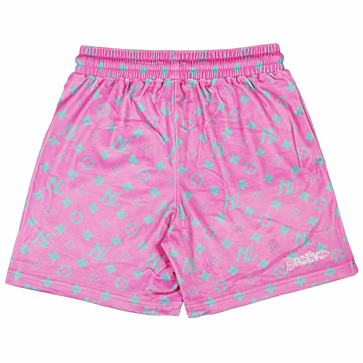nl velour shorts in south beach (pink)