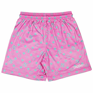 nl velour shorts in south beach (pink)
