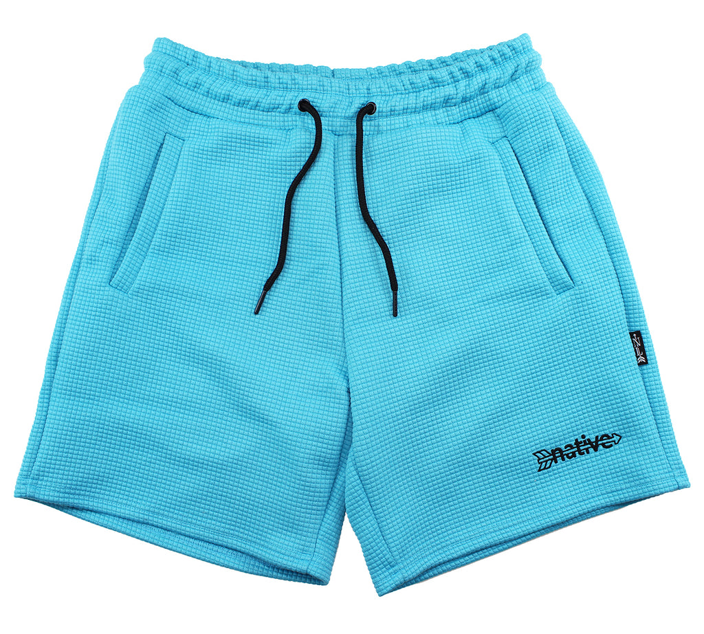 waffle shorts in candy blue