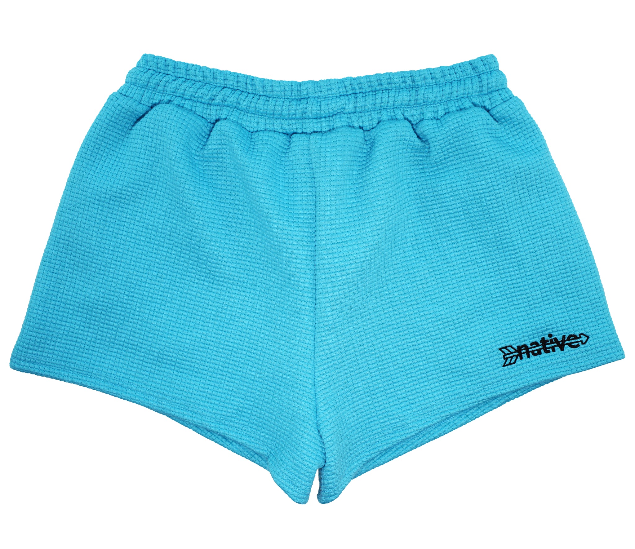waffle shorties in candy blue