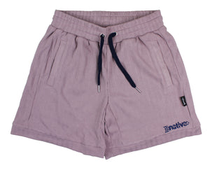 knit shorts in lavender