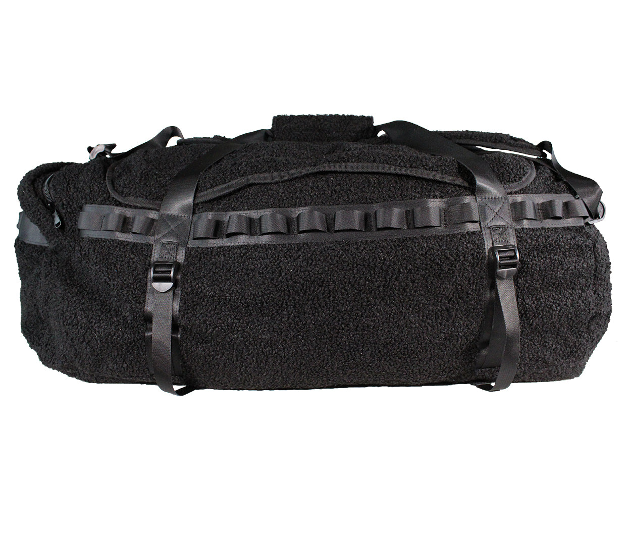 sherpa duffle backpack in black