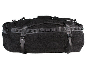 sherpa duffle backpack in black