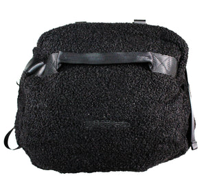 sherpa duffle backpack in black