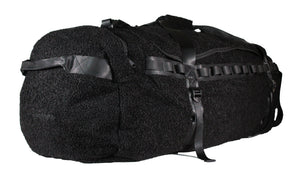 sherpa duffle backpack in black