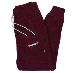 sherpa joggers in cranberry/ice blue