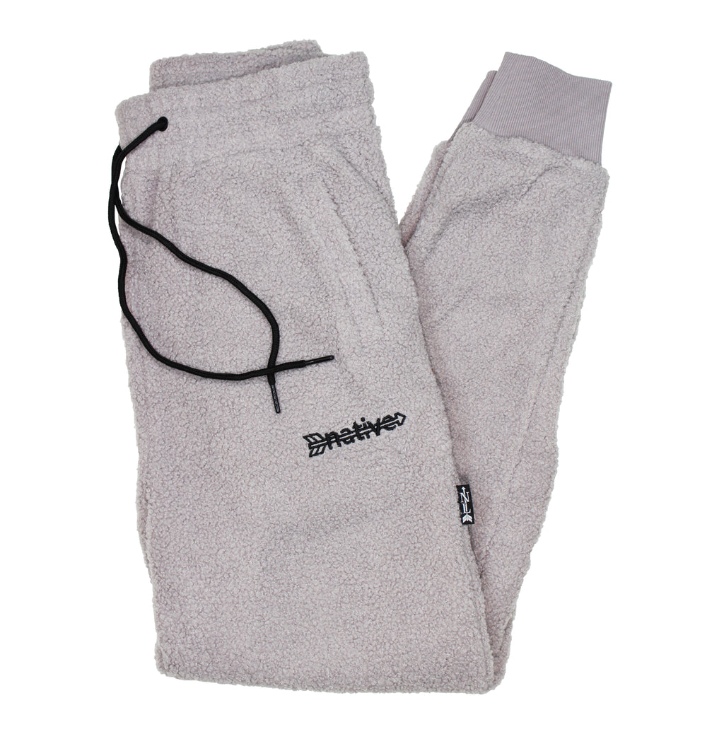 sherpa joggers in heather gray