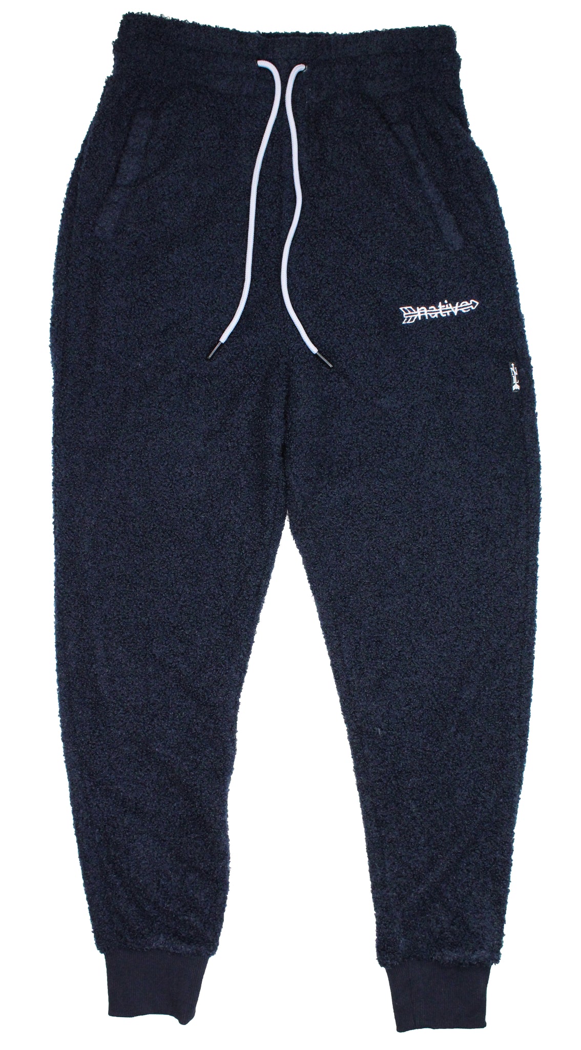sherpa joggers in navy