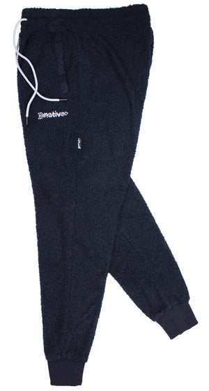 sherpa joggers in navy