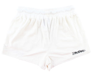 velour shorties in cocaine