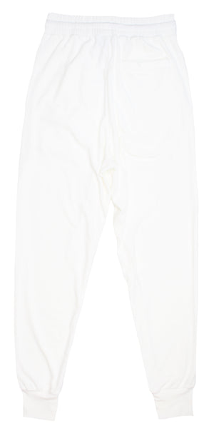 velour joggers in snow