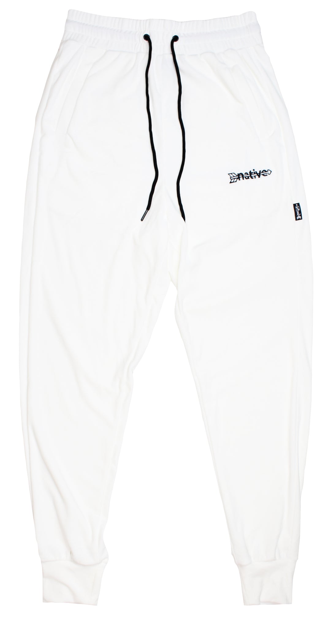 velour joggers in snow