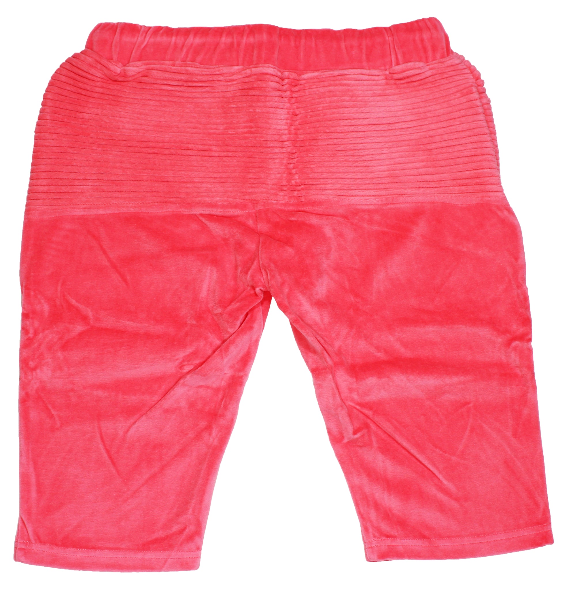 velour ribbed 3/4 pants in coral