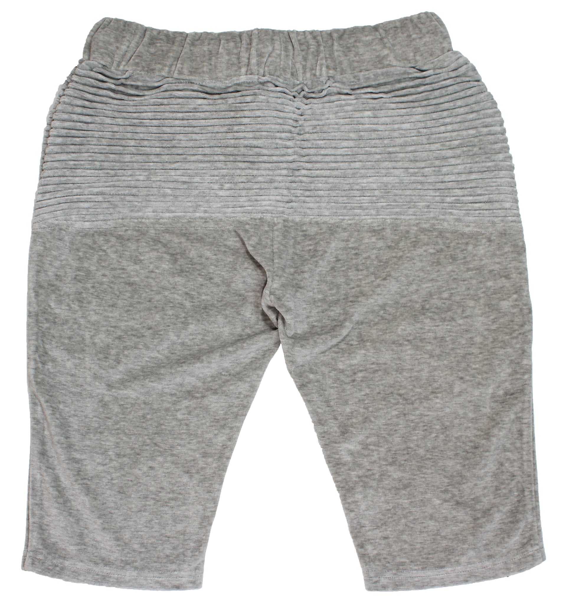 velour ribbed 3/4 pants in heather gray