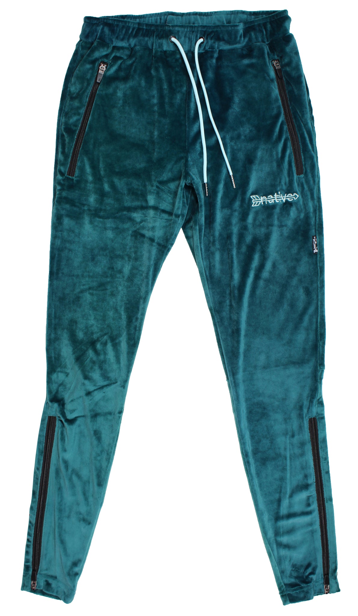 velour soccer sweats in ocean