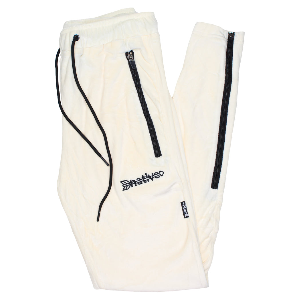velour soccer sweats in vanilla